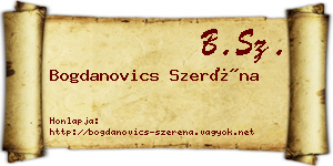 Bogdanovics Szeréna névjegykártya